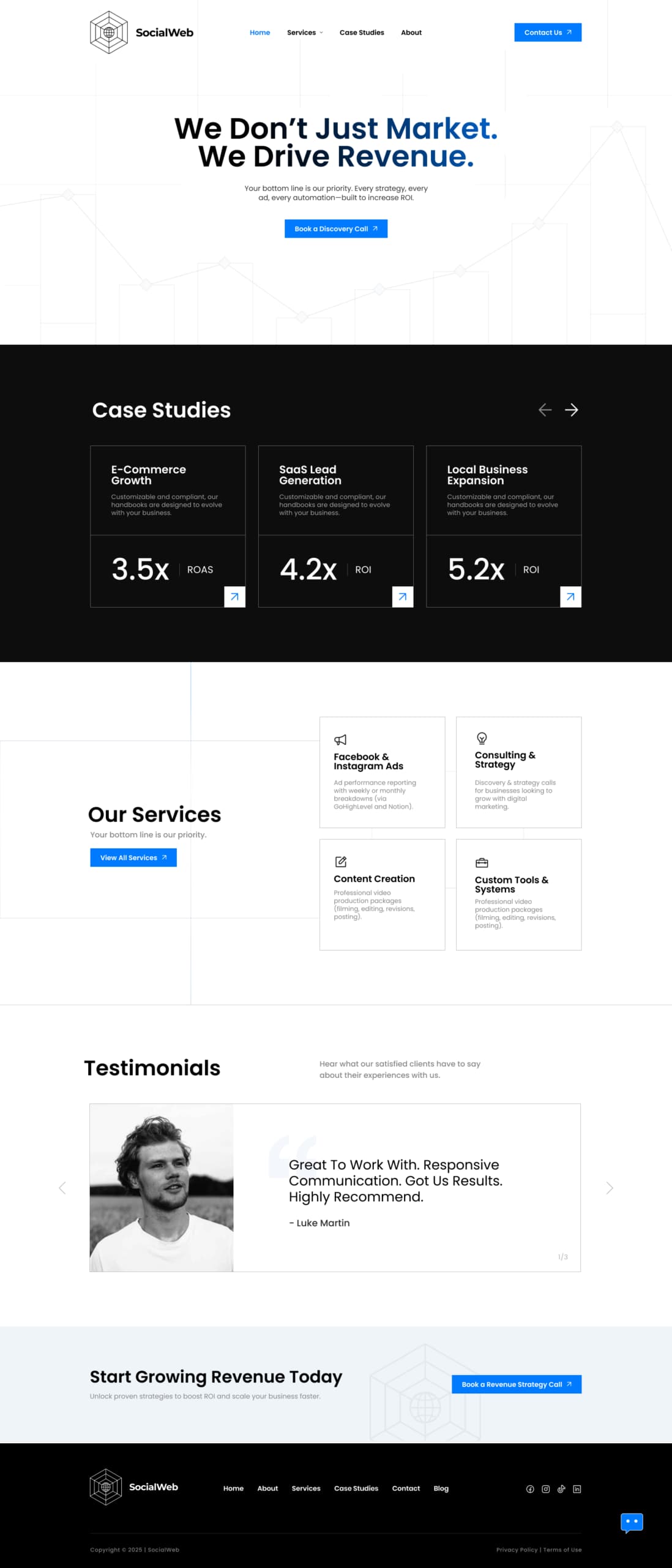 A screenshot of a website
