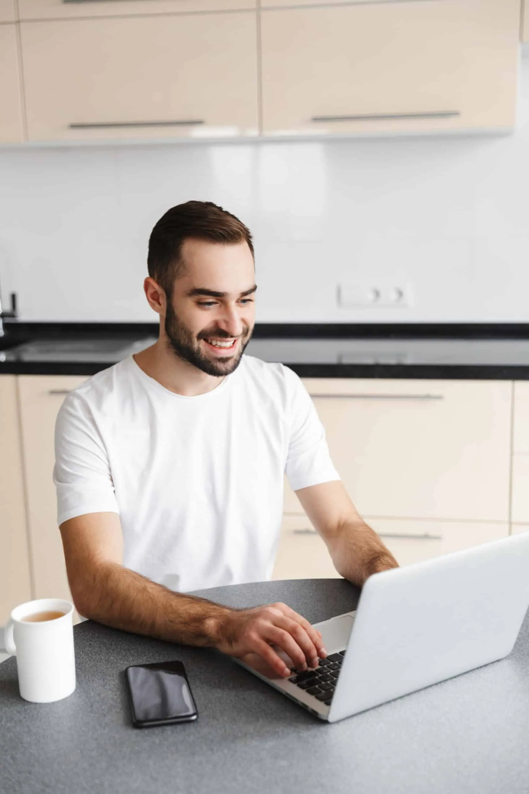 Man Working on Laptop