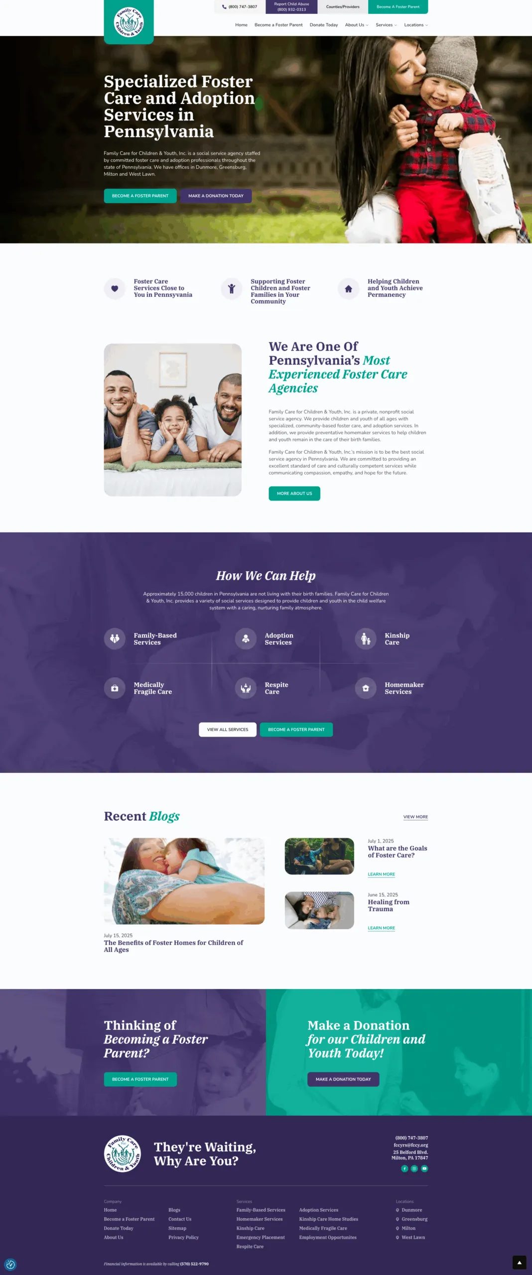 A screenshot of a website